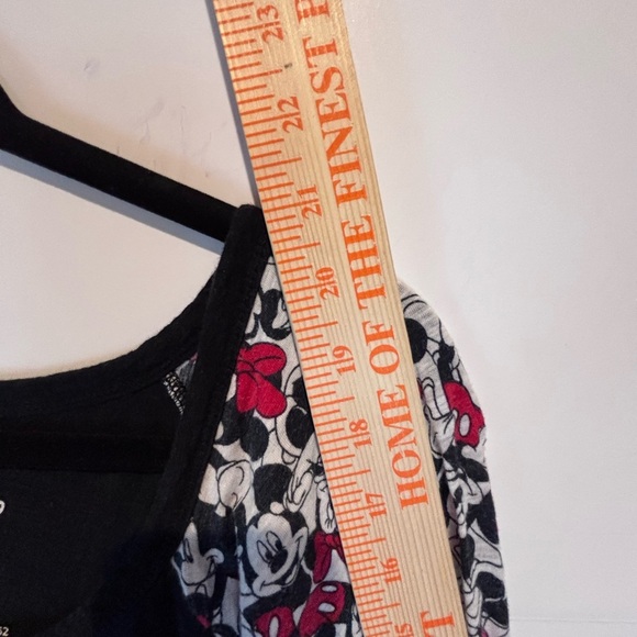 Disney Minnie/Mickey 3-Button Raglan Tee/Size 2/Black w/ Character Print Sleeves - Picture 5 of 12